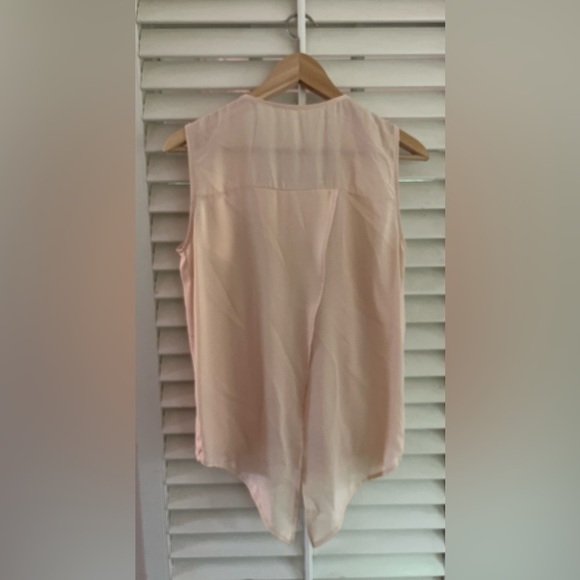 SHE Soul Harmony Energy surplice blouson draped blush pink top Sz M - Picture 3 of 6
